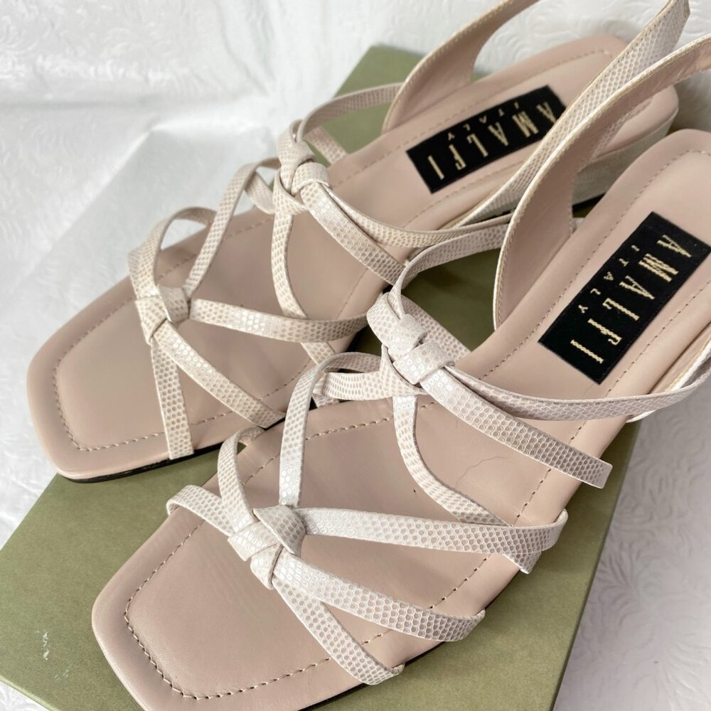 Amalfi Cara Sandals Slinky Leather 9N AA Made in Italy